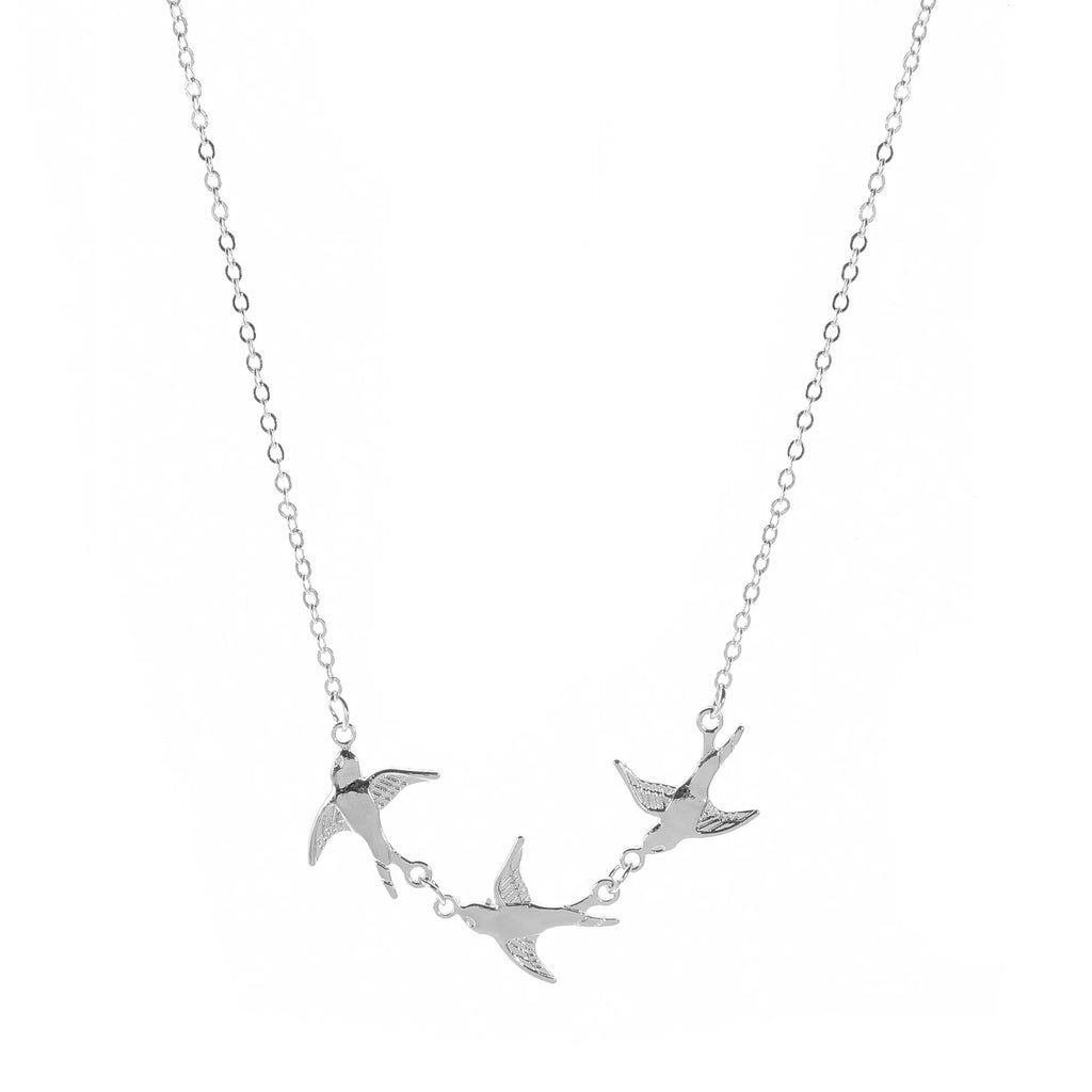 Punk Girl Necklace 2025 Fashion New Wild Temperament Simple Three Bird Necklace Women's Clothing Sale Tourquoise Necklace